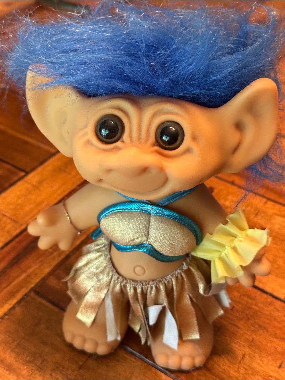 vintage Uneeda Wishnik "Hula Dancer / Belly Dancer" troll doll